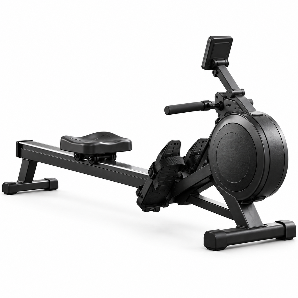 Matte-Black Home Rowing Machine — view 4