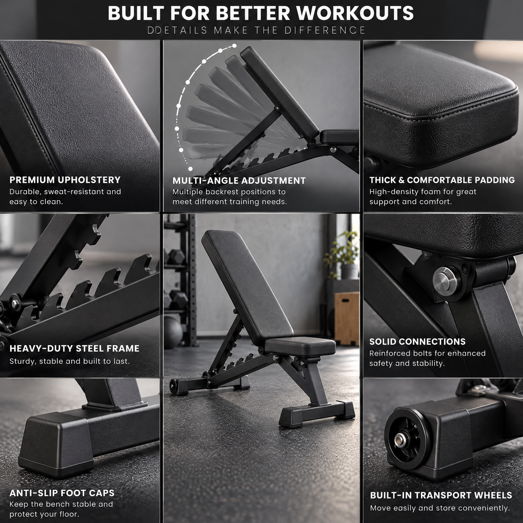 Adjustable Incline Weight Bench — view 3