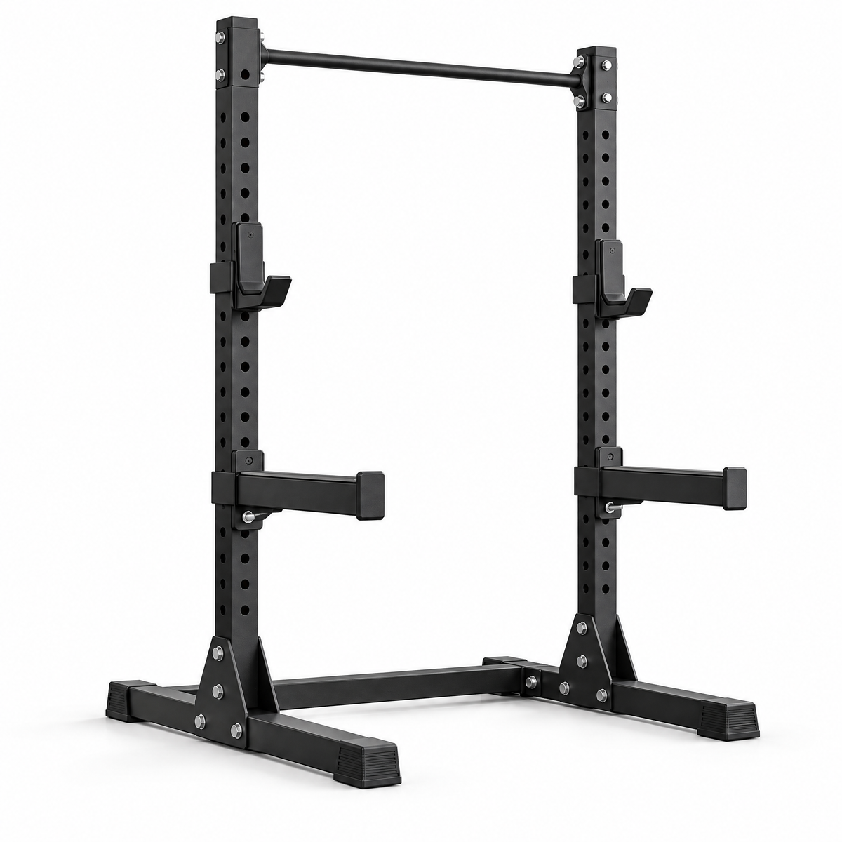 Matte-Black Adjustable Squat Rack — view 4