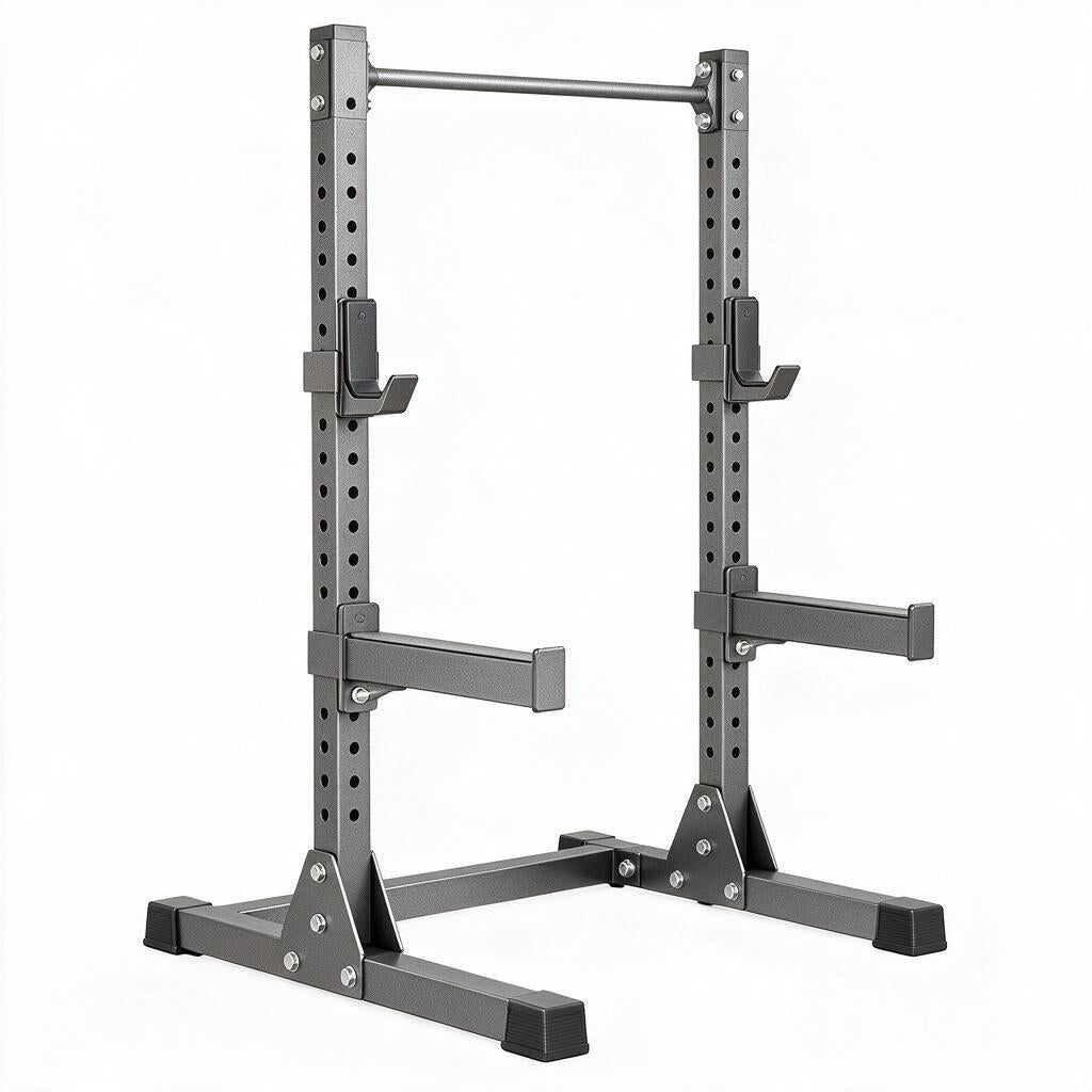 Matte-Black Adjustable Squat Rack — view 5