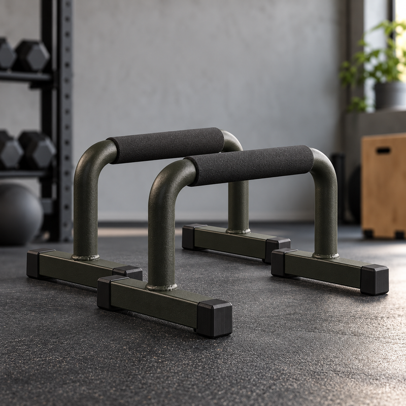 Matte Black Parallette Dip Bars